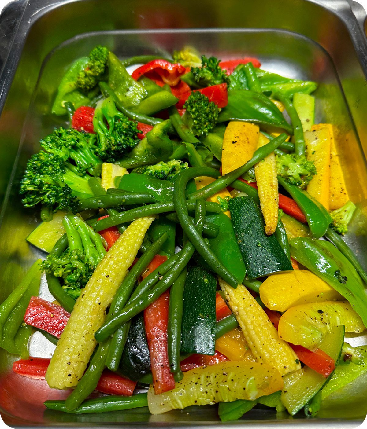 Vibrant vegetables ready to serve